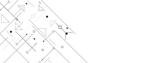 Abstract geometric dots and lines connection circuit concept. Global communication technology background design.