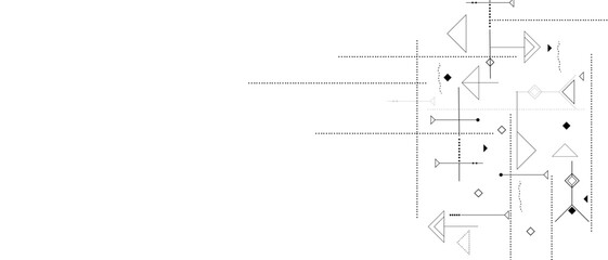 Abstract geometric dots and lines connection circuit concept. Global communication technology background design.