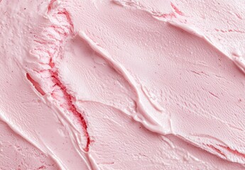 Close-up of pink ice cream texture