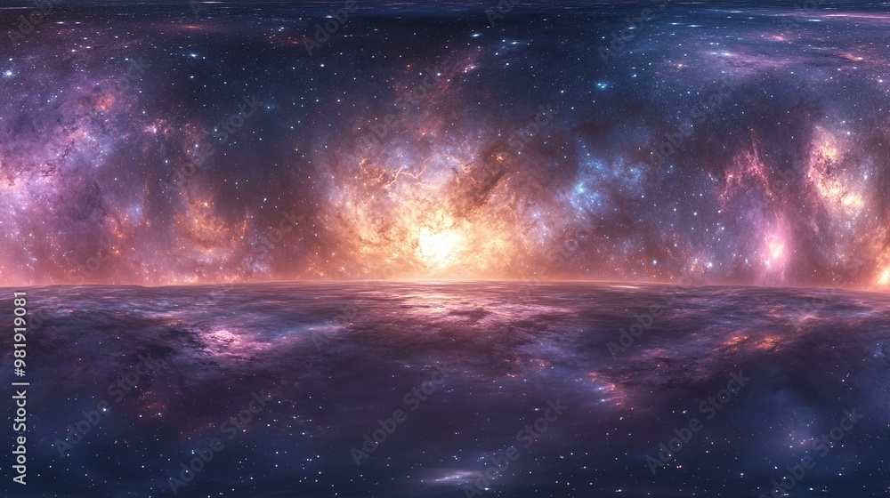 Aufkleber 360 degree space nebula panorama with equirectangular projection environment map and hdri spherical 