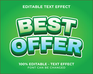 Editable text effect best offer 3D text effect with green background
