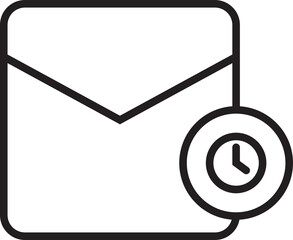 Mail and Clock Icon
