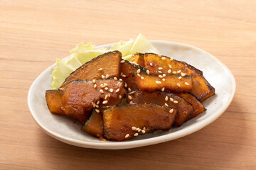 カボチャ　甘辛焼き