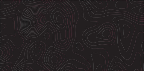 Abstract black colorful gradient Topographic line map pattern background. Contour elevation topographic and textured Background Modern design with black background with topographic wavy Patte.	
