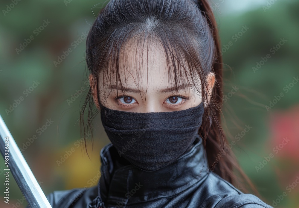 Canvas Prints Mysterious woman in black mask