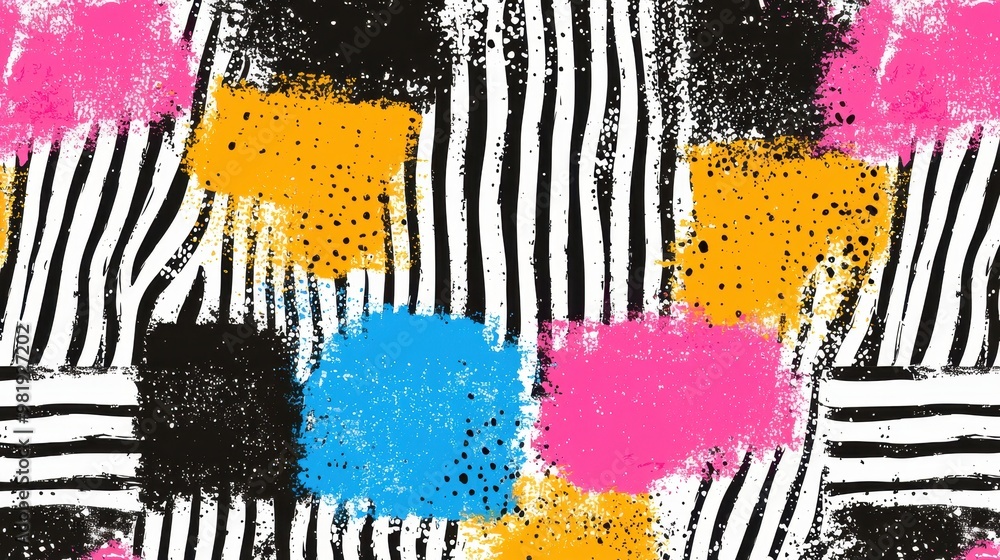 Poster abstract colorful zebra stripe pattern background