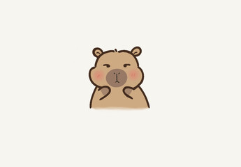 Fototapeta premium Capybara cartoon