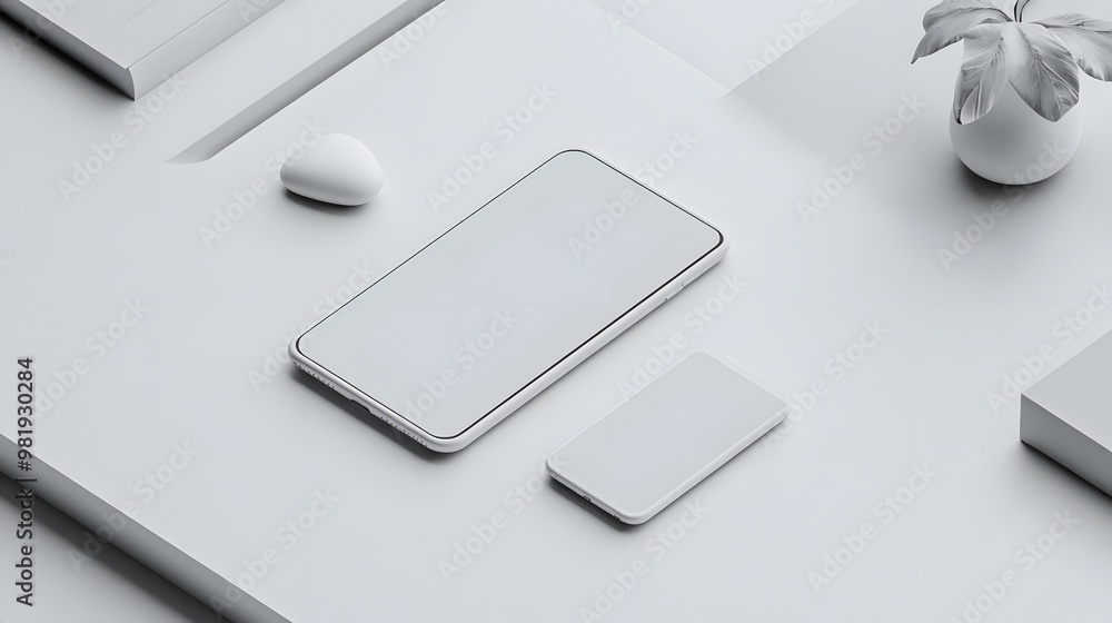 Poster a clean, modern user interface with minimalist elements, featuring only essential components, no tex