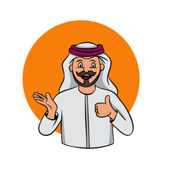 Arabic Man Mascot vector illustrator