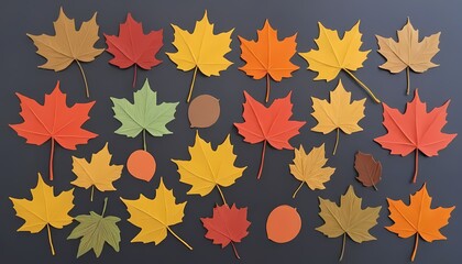 autumn leaves seamless pattern