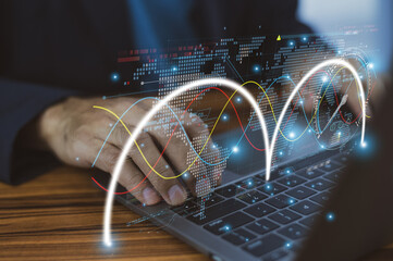 Businessmen utilize AI in logistics management for real-time tracking optimizing inventory levels...