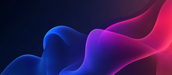 Abstract background featuring blue and purple gradient shapes with smooth curves and large flat forms on a dark blue backdrop. A minimalist vector illustration with light pink and red gradients