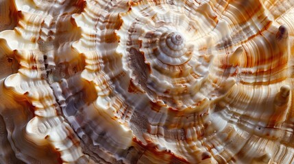 Abstract wallpaper featuring a nautilus shell, with a focus on its detailed swirl. The shell's natural beauty is a perfect example of marine life and nature.