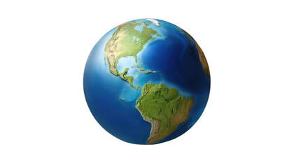 Fototapeta premium earth globe isolated on white background 