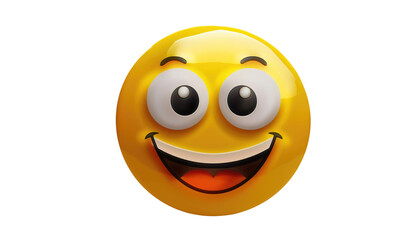 Fototapeta premium smiley face with a smile isolated on white background 