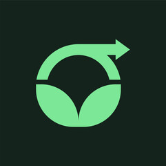 a green arrow pointing to the left and right.
