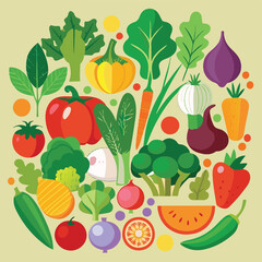 vegetables seamless pattern