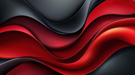 Fototapeta premium Abstract background waves. Black and red abstract background for wallpaper oder business card. Webdesign