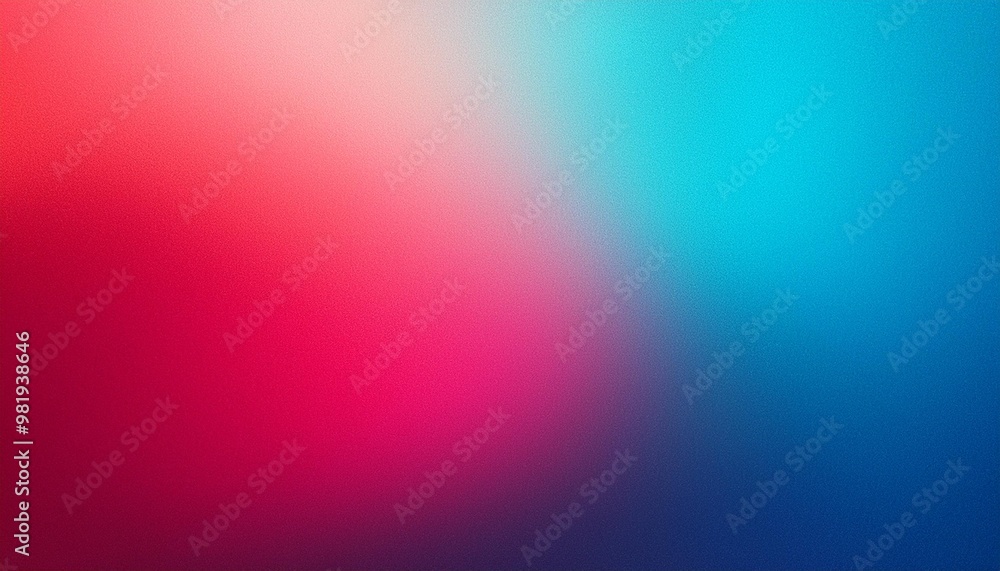 Poster deep red to bright blue gradient for website and app design
