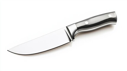 Fototapeta premium Modern kitchen knife with a stainless steel blade and ergonomic handle