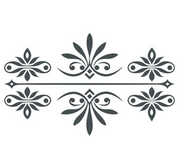 Creative 4 Black Decorative Divider Line Elements - Vector Graphics