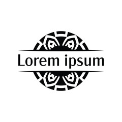 Bold Floral Round Frame for Artistic Logos