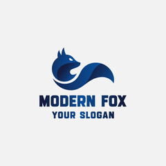 Minimalist Modern Fox Logo Vector Illustration