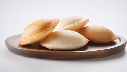 Malaysian Food, Apam Balik on white background isolated.