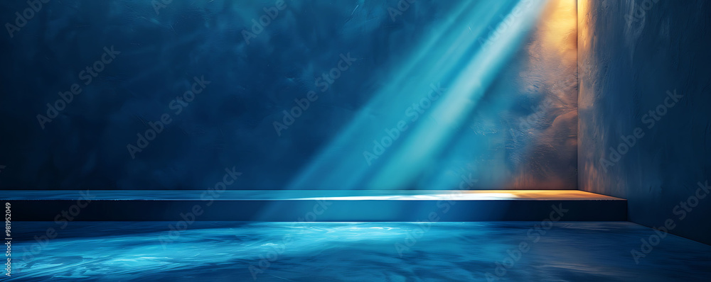 Poster Light and Dark Blue Abstract Background for Display
