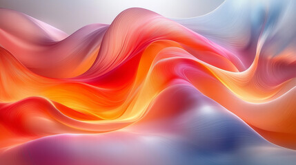 Obraz premium Abstract wallpaper featuring swirling colors and shapes in reds, oranges, blues, and yellows. The design includes flowing curves, smooth edges, and intricate details with high resolution and sharp foc