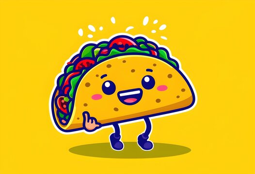 apomorphic taco on yellow background
