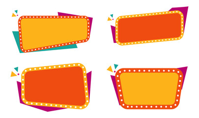 Colorful Sign Banner Set