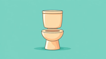 A lively depiction of a toilet bowl, blending modern design with fun cartoon touches for a unique aesthetic.