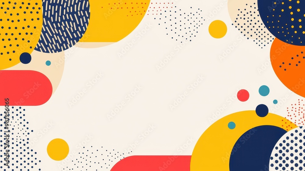 Poster vibrant and bold abstract design featuring dynamic shapes, perfect for adding flair to your space or