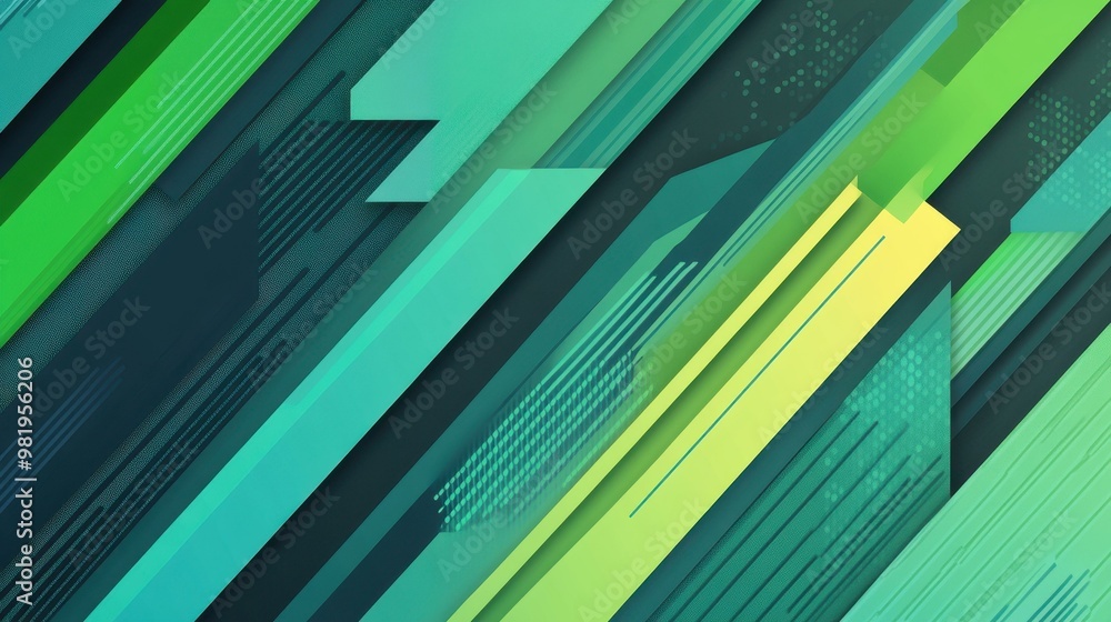 Poster a modern abstract background with green hues and diagonal designs, ideal for adding energy and depth