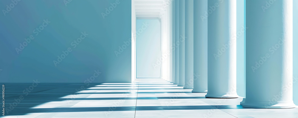 Aufkleber airy minimalistic architectural background with columns
