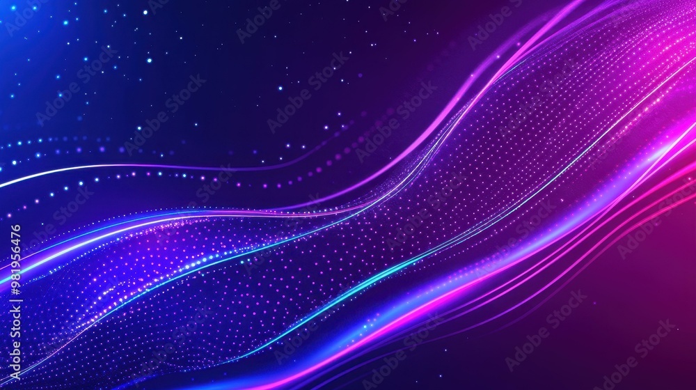 Poster explore vibrant vector art with playful curves and dynamic wave patterns that bring energy and moder