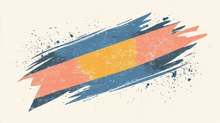 Elegant Congolese flag ribbon vector on a crisp white backdrop, perfect for any design project needing a touch of charm.