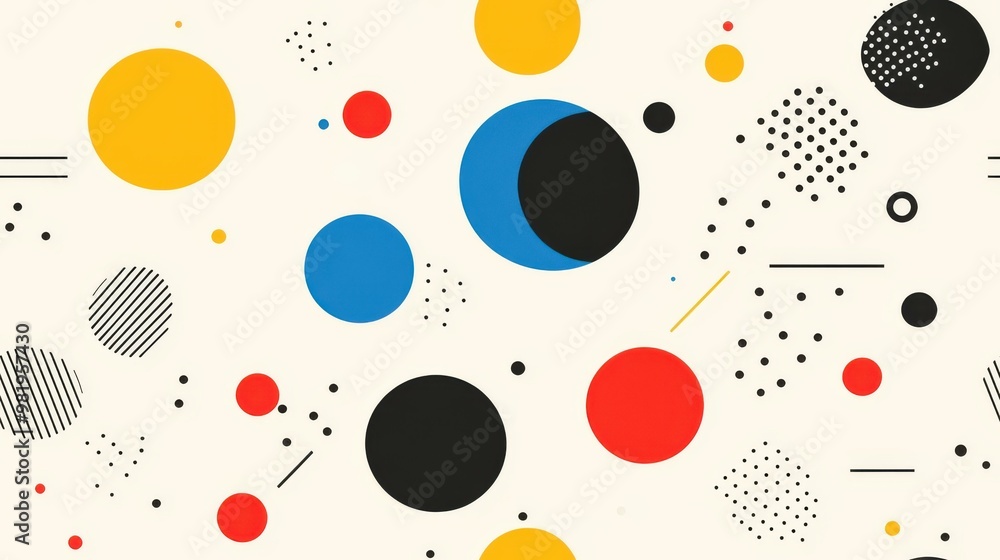 Poster experience modern elegance with this simple circle geometric pattern, blending charm and harmony eff