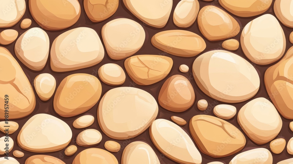 Poster handpainted sand and stone textures add a unique charm, perfect for enhancing game assets and detail