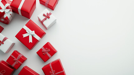 Red Gift Boxes, Wrapped Gifts, Presents