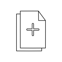 Obraz premium add new document icon, vector illustration, isolated on white