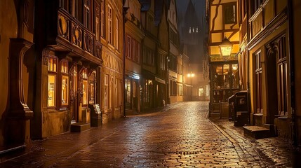 Fototapeta premium Historic Charm of European Night 