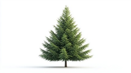 Fototapeta premium Christmas tree on white background