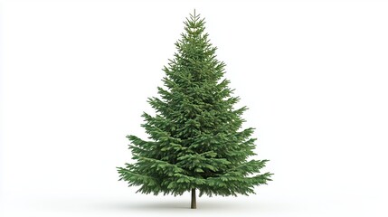 Fototapeta premium Christmas tree on white background