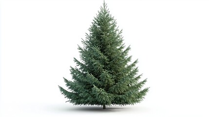 Fototapeta premium Christmas tree on white background