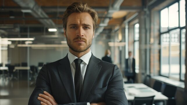 Angel investor with halo evaluating startup pitch, serene smile in soft morning light, entrepreneurial success concept