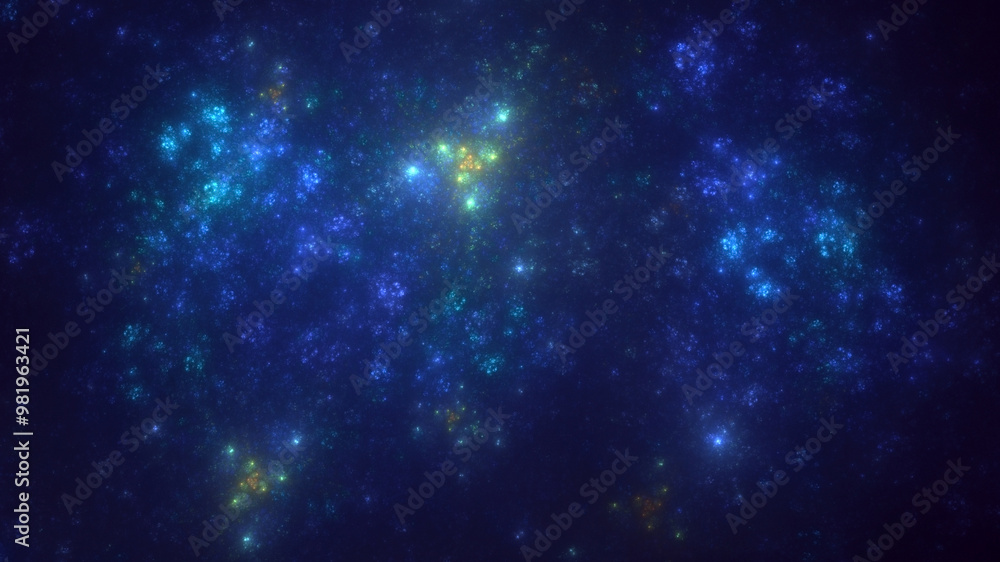 Poster 3d manual rendering abstract fractal polygon background. its not ai generatd illustration.