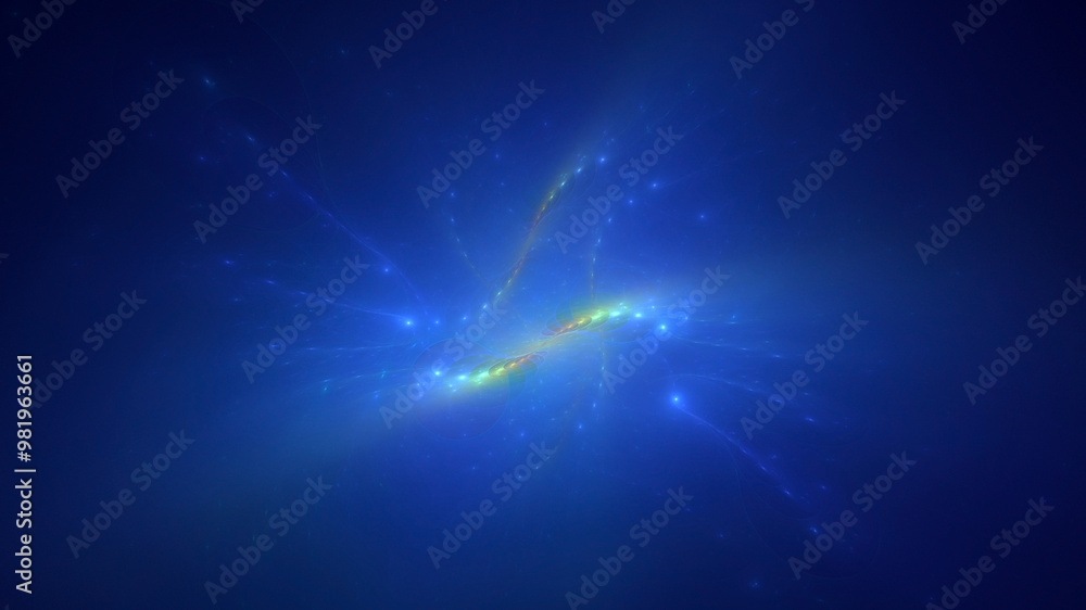 Poster 3d manual rendering abstract fractal polygon background. its not ai generatd illustration.