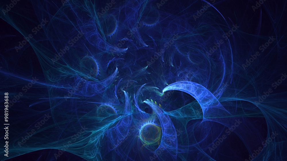 Poster 3d manual rendering abstract fractal polygon background. its not ai generatd illustration.
